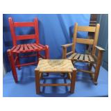 Child Wooden Rocking Chair, Wooden Child Chair &