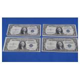 4-$1 Silver Certificates-1935C,1935D,1935E,1935F