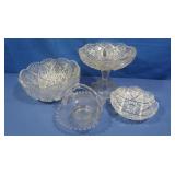 Candlewick Basket, Thick Cut Antique Glass