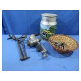 Vintage Meat Grinder, Antique Victorian Gas Light