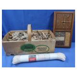 Wooden Wall Clock 7x1x12.75"h, Wood Clothespins,