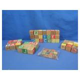 Vintage Wooden Baby ABC Blocks,Mini Blocks