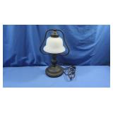 Vintage Table Lamp w/Metal(Bronze?) Base &
