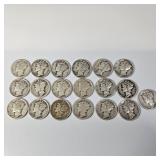 19 Silver Dimes-90% Silver