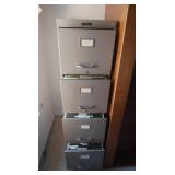 4 Drawer Metal File Cabinet 15x24x52"