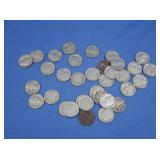 34 Buffalo Nickels-assorted dates,partial&no