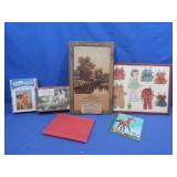 Vintge Framed Paperdolls&Clothes, 1941