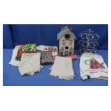 Revolving Spice Rack, Decorative Birdhouse,