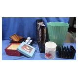 Plastic Trash can, Magazine Holder, Letter Sorter