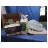 2 Bathmat Rugs 36x24", Toilet Paper, Cleaner &