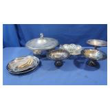Silverplate Serving Dishes, 3-Tier Server and more