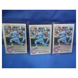 3 1983 Fleer Sandberg Rookie Cards-All NM-Mint