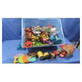 Bin of Small Toys, Mostly Vintage