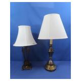 2 Table Lamps, Metal Base(both work)
