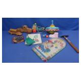 Vintage Kids Toy Lot-tin Spinning