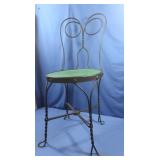 Antique Wrought Iron Ice Cream Parlor Chair 34"H