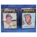 1971 Topps Willie Mays Card-ungraded&1971 Hank