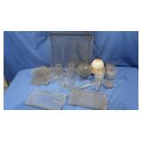 Glass Tray, Glass Light Coverings, Glass Cups &