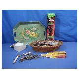 First Alert Fire Extinguisher, Large Tray, Wicker