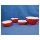 Pyrex Red Ovenware Mixing Bowl(402),small bowls