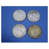 3 Walking Liberty Silver Half
