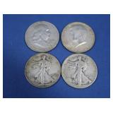 2 Walking Liberty Silver Half