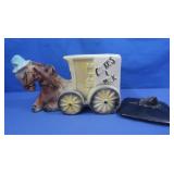 Vintage American Bisque Donkey Cookies&Milk