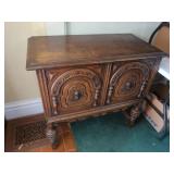 Vintge Wooden French Renaissance/Tudor Style Side