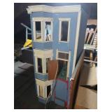 Handmade Wooden Doll House 22.25x16c33.5" w/Box