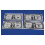 4-$1 Silver Certificates 3-1935E,1-1957 *Mint