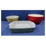 Vintage Pyrex casserole dish, vintage pyrex bowl