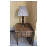 Vintage End Table/Night Stand Refinished Lamp