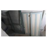 Glass Paneled Door 28.5x78.5"H & 2 Wooden Doors