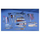 Vintage Letter Openers,Scissors, Rulers&more