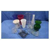 Ceramic and Glass Vases, Ashtrays & more