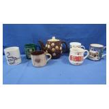 Ceramic Tea pot and coffee mugs