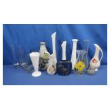 Ceramic and glass vases