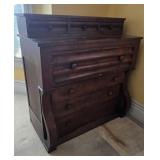 Antique Chest of Drawers,Refinished Veneer