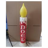 NOEL Christmas Candle, Vintage Blowmold Light