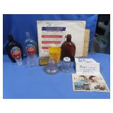 Log Cabin Glass Syrup Bottles-Bicentennial ed.,