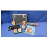 Vintage Chalkboard,Chalk,Crayons&more