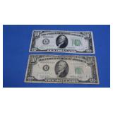 1928-B,1950 $10 Bills