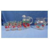 Anchor Hocking Pitchers(2) and Juice glass