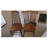 2 Vintage Wooden(Maple?) Windsor-Style Chairs