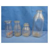 Vintage Sealtest,Hoffman Glass Dairy Milk Bottles