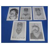 5 Autographed Pirates Pictures