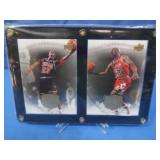Michael Jordan 2 Card Display Framed