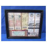 Framed Baseball Game Tickets