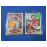 1976 Topps Theismann&1980 Rookie Simms