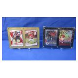 4 patridk Mahomes Framed Cards w/Display Stands